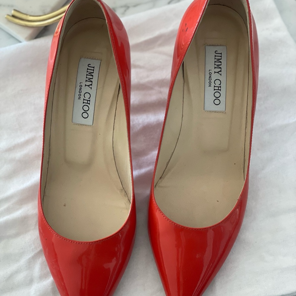 Jimmy Choo Red Patent Leather Heels